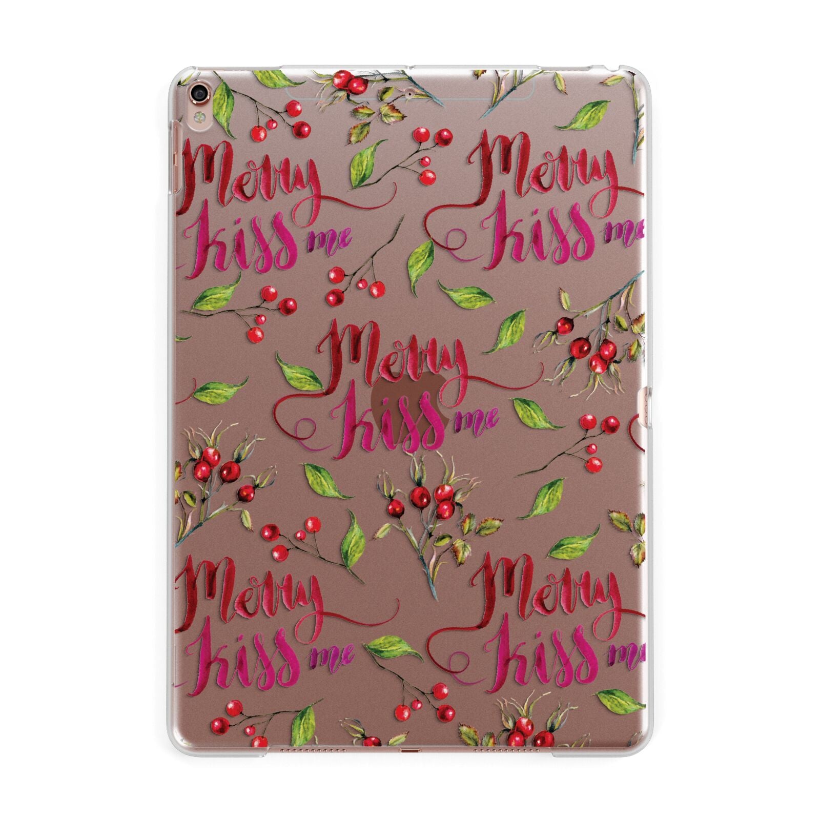 Merry kiss me Apple iPad Rose Gold Case