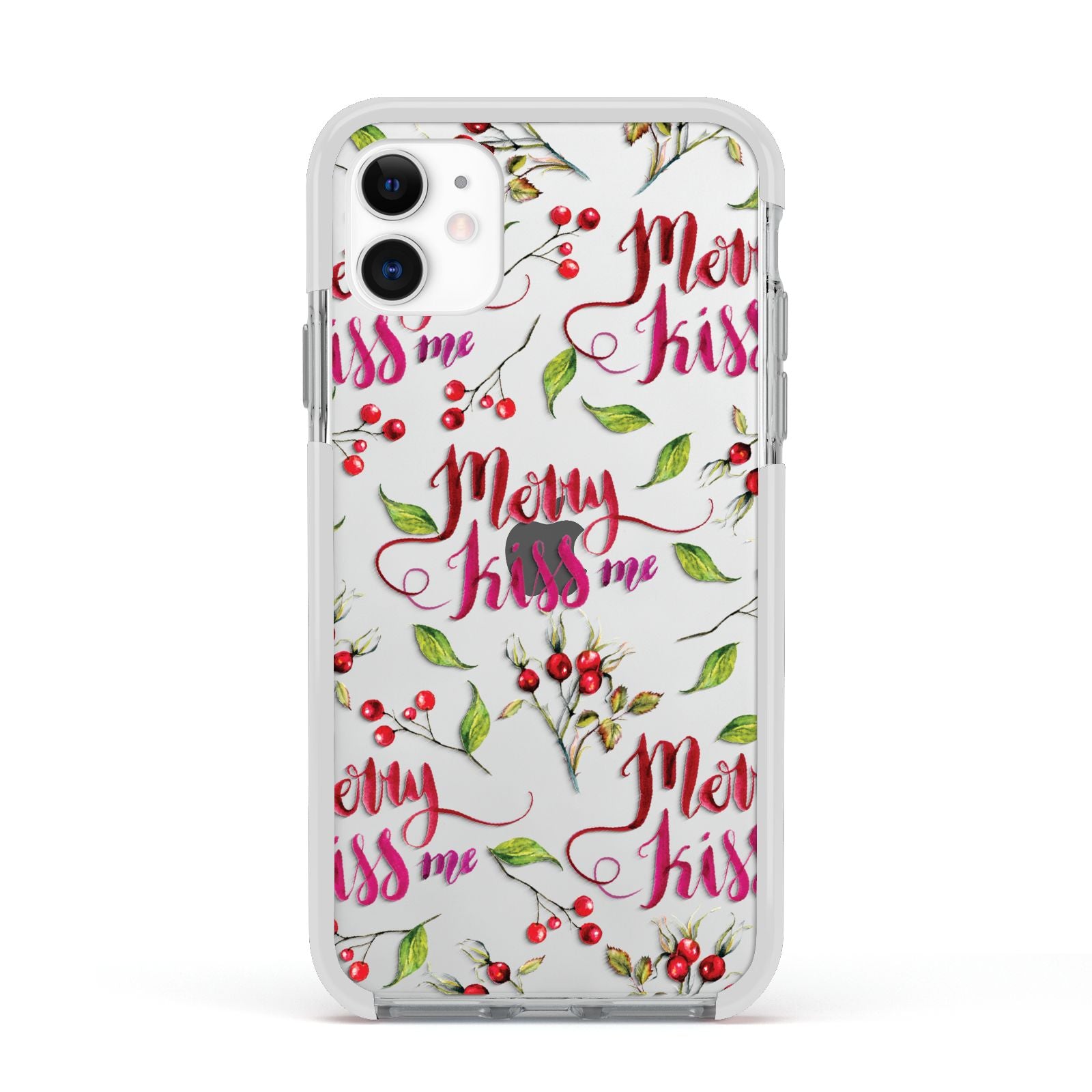 Merry kiss me Apple iPhone 11 in White with White Impact Case