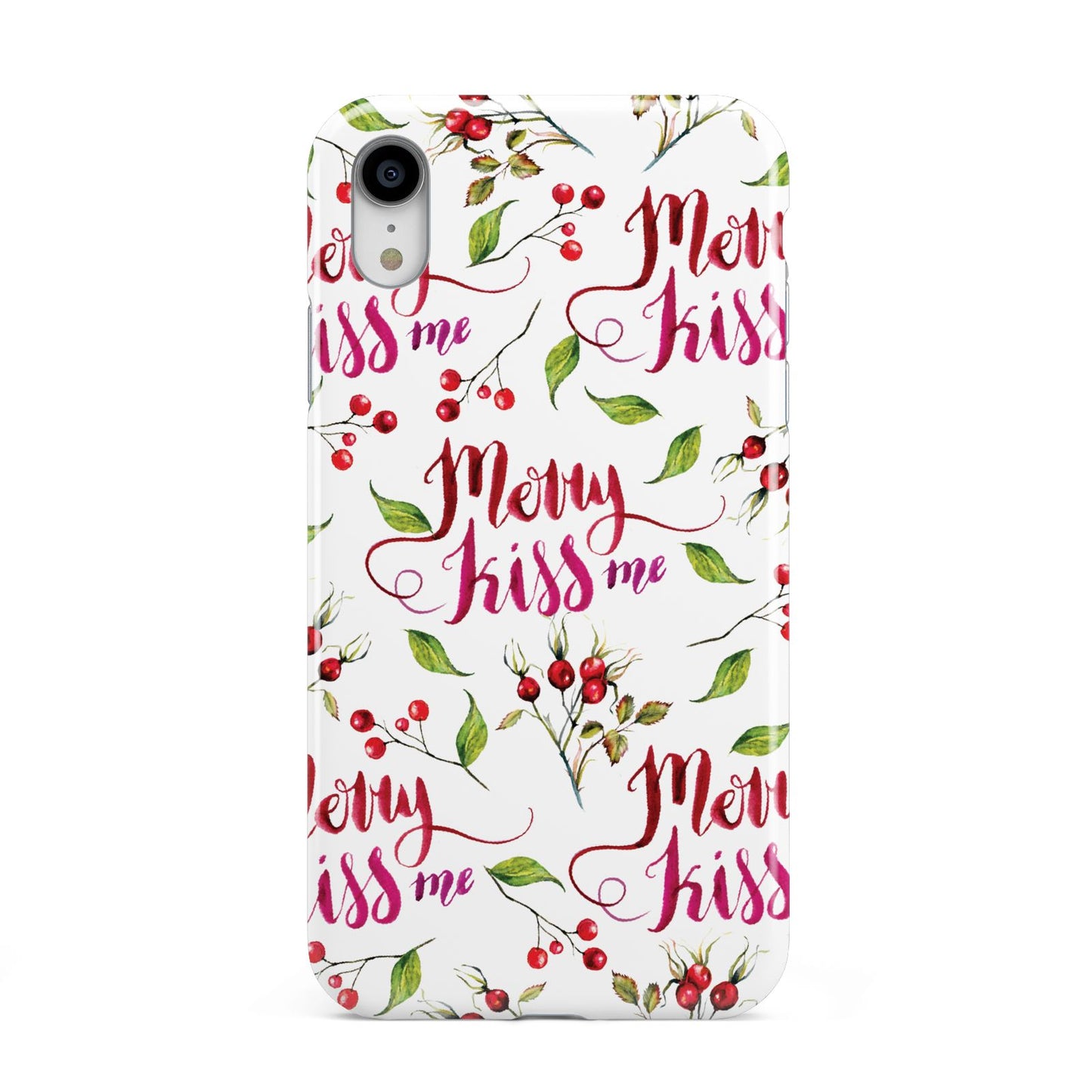Merry kiss me Apple iPhone XR White 3D Tough Case