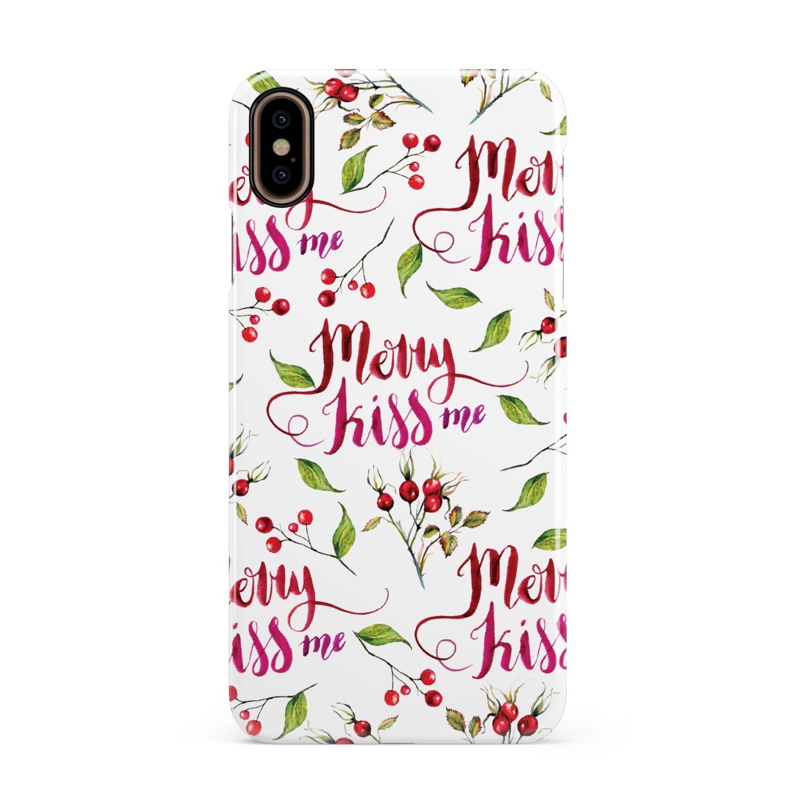 Merry kiss me Apple iPhone Xs Max 3D Snap Case