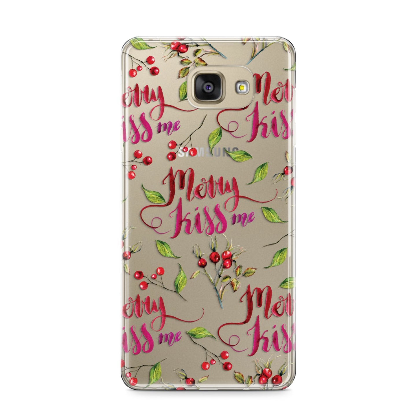 Merry kiss me Samsung Galaxy A9 2016 Case on gold phone