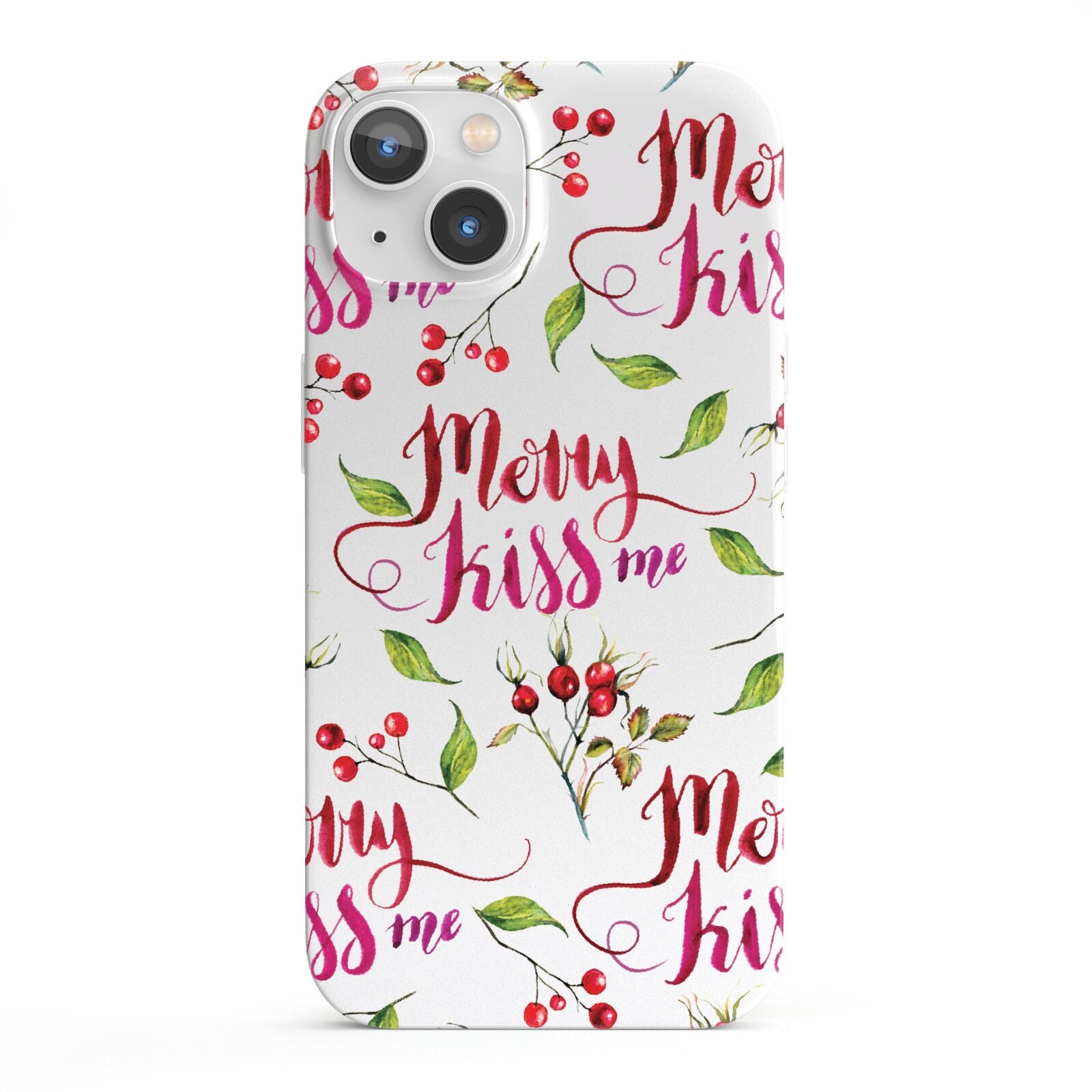 Merry kiss me iPhone 13 Full Wrap 3D Snap Case