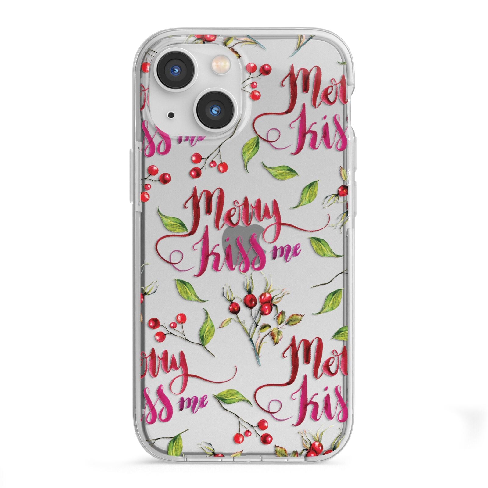 Merry kiss me iPhone 13 Mini TPU Impact Case with White Edges