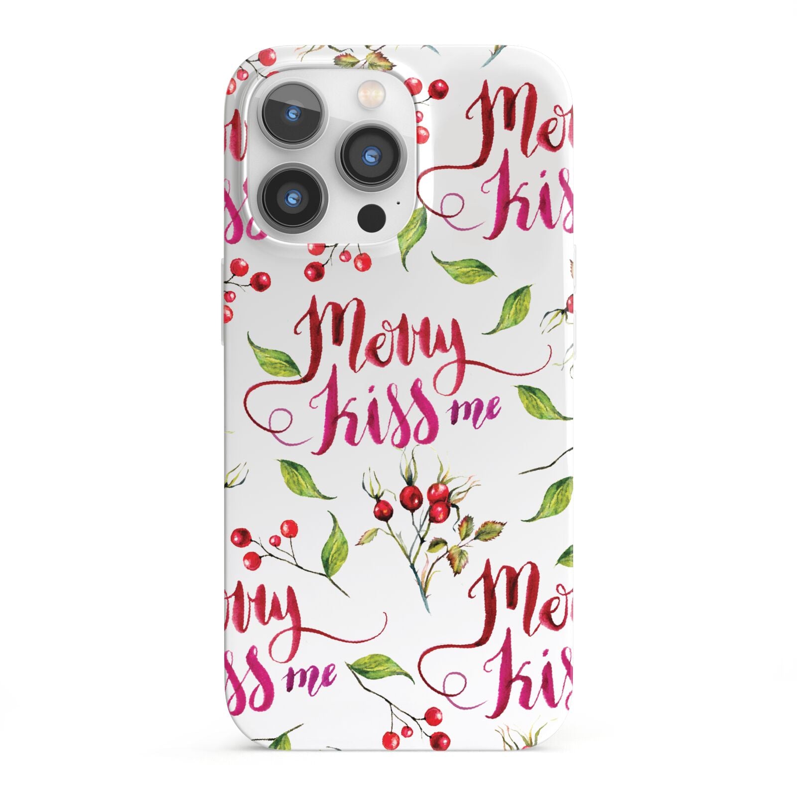 Merry kiss me iPhone 13 Pro Full Wrap 3D Snap Case