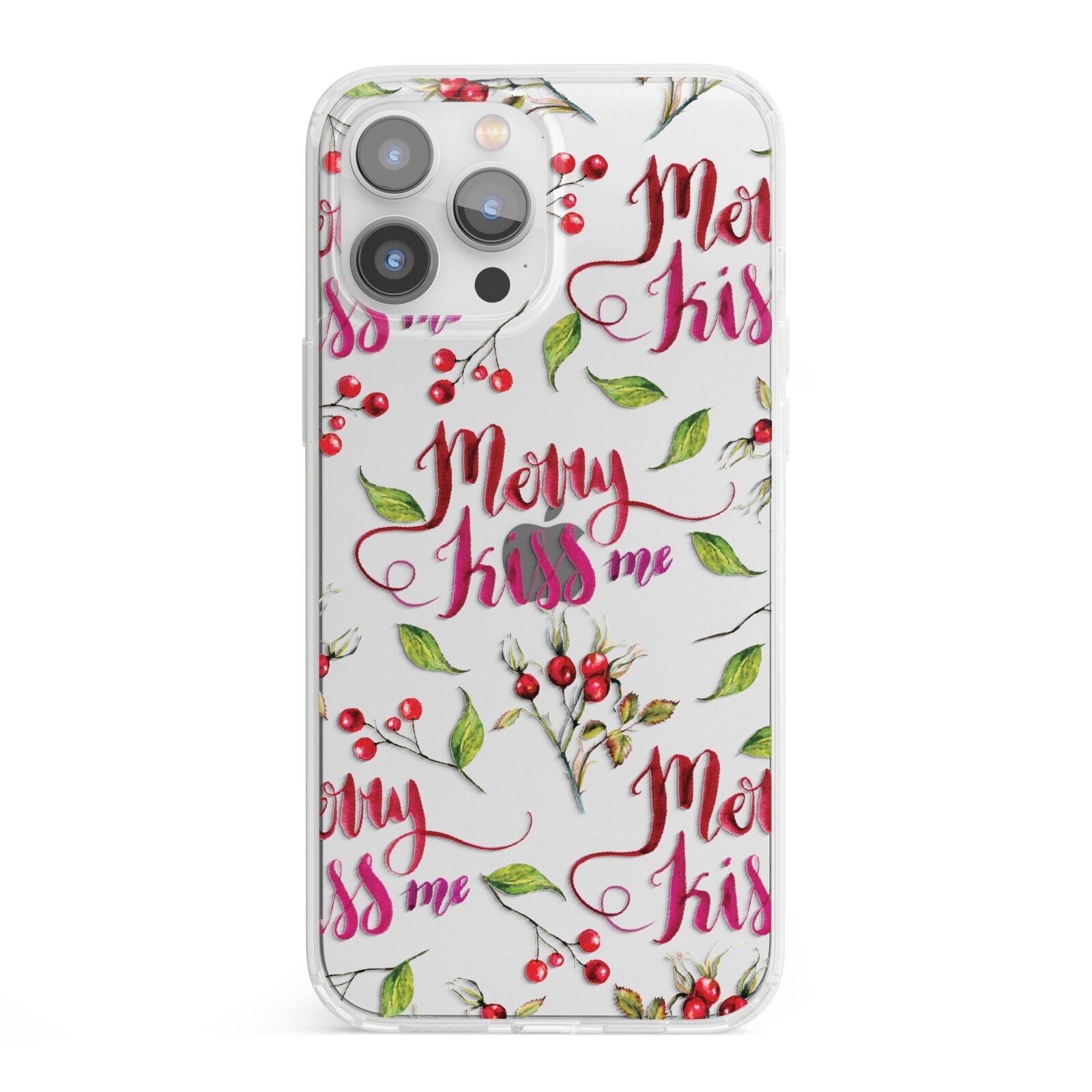 Merry kiss me iPhone 13 Pro Max Clear Bumper Case