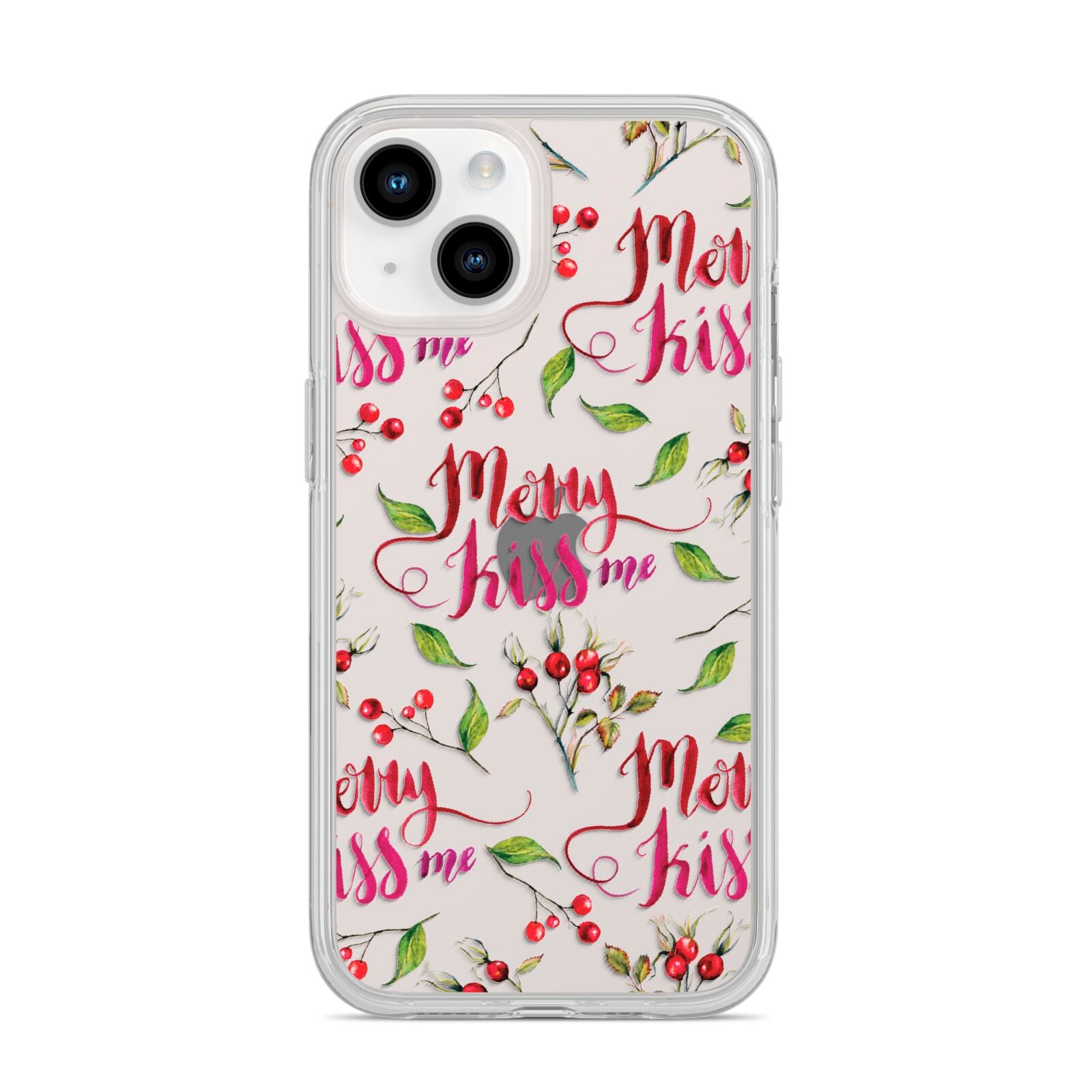 Merry kiss me iPhone 14 Clear Tough Case Starlight