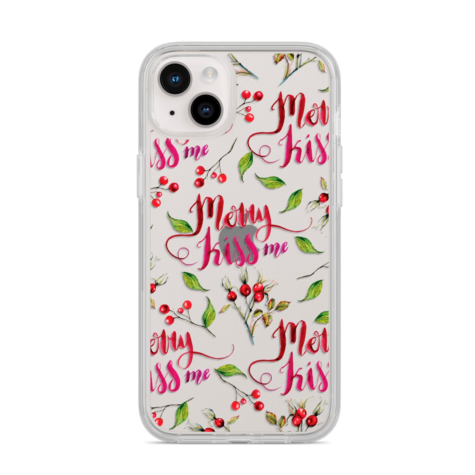 Merry kiss me iPhone 14 Plus Clear Tough Case Starlight