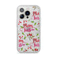 Merry kiss me iPhone 14 Pro Glitter Tough Case Silver