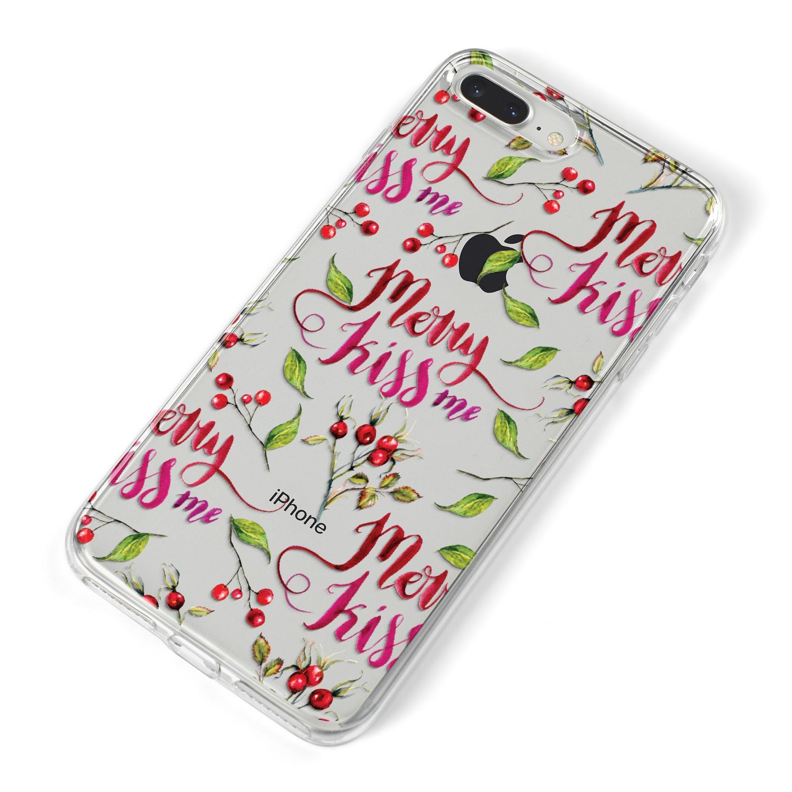 Merry kiss me iPhone 8 Plus Bumper Case on Silver iPhone Alternative Image