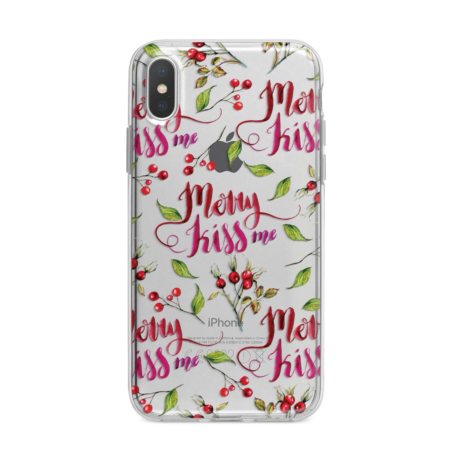 Merry kiss me iPhone X Bumper Case on Silver iPhone Alternative Image 1