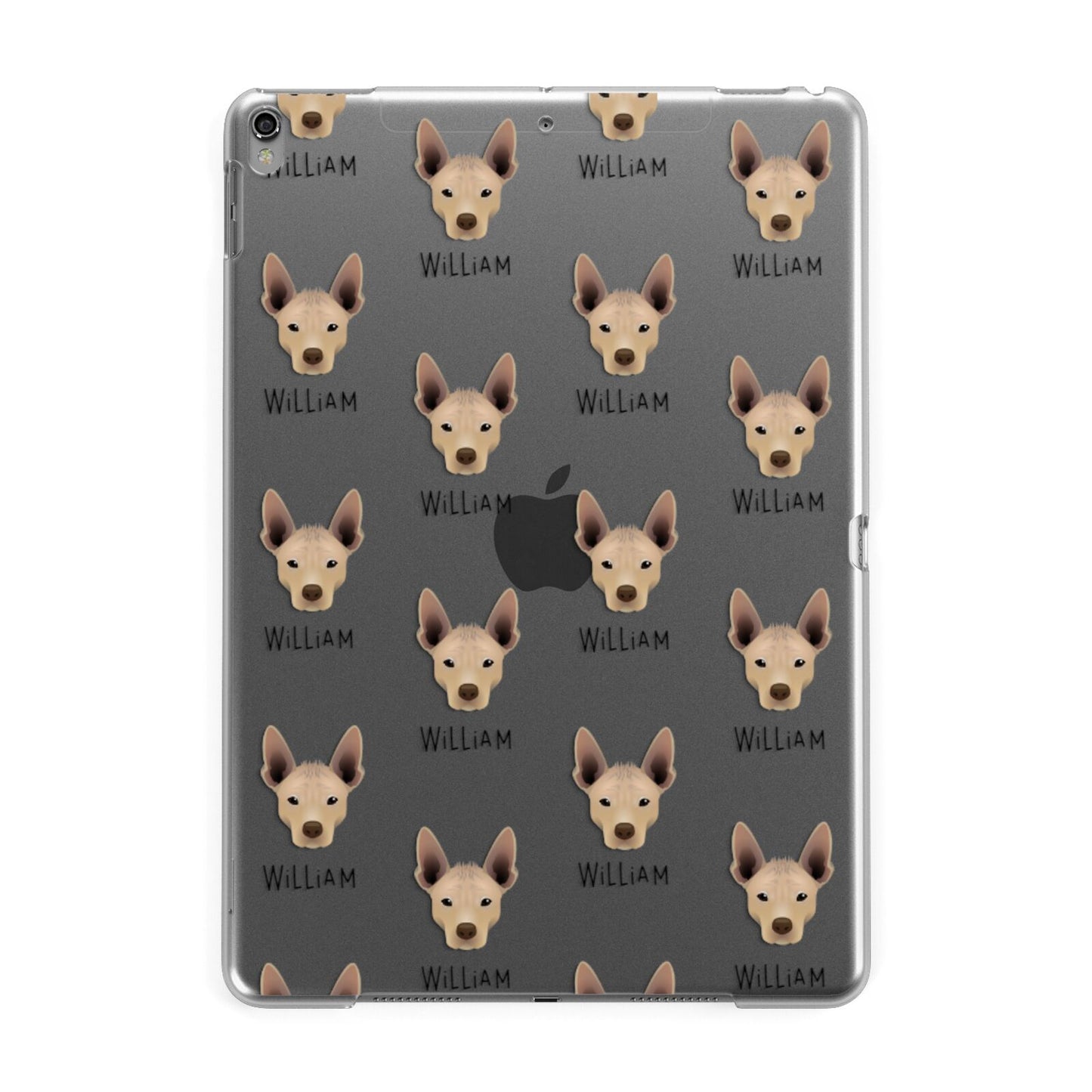 Mexican Hairless Icon with Name Apple iPad Grey Case