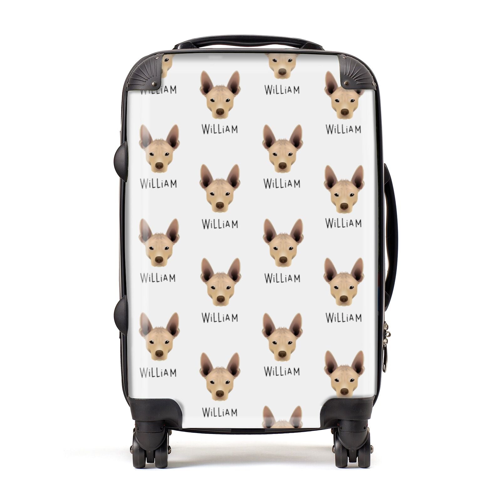 Mexican Hairless Icon with Name Suitcase