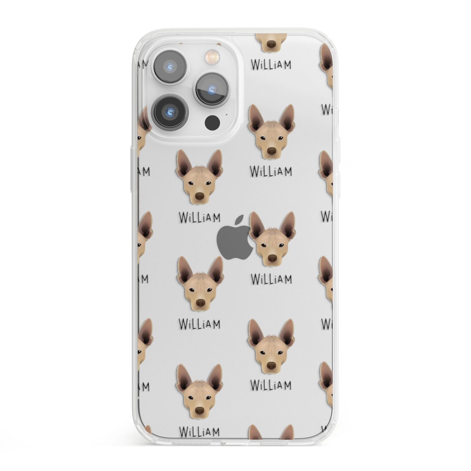 Mexican Hairless Icon with Name iPhone 13 Pro Max Clear Bumper Case