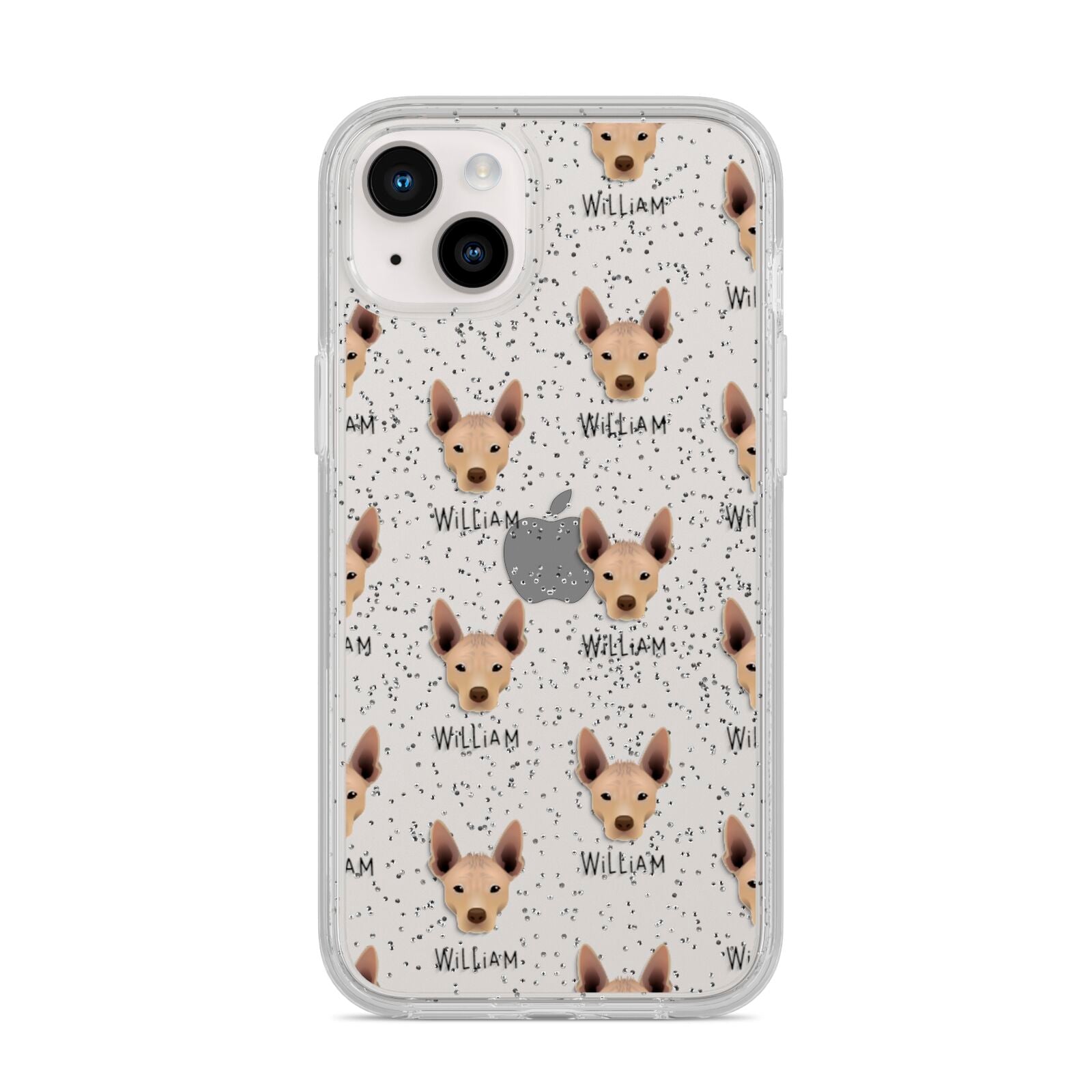 Mexican Hairless Icon with Name iPhone 14 Plus Glitter Tough Case Starlight