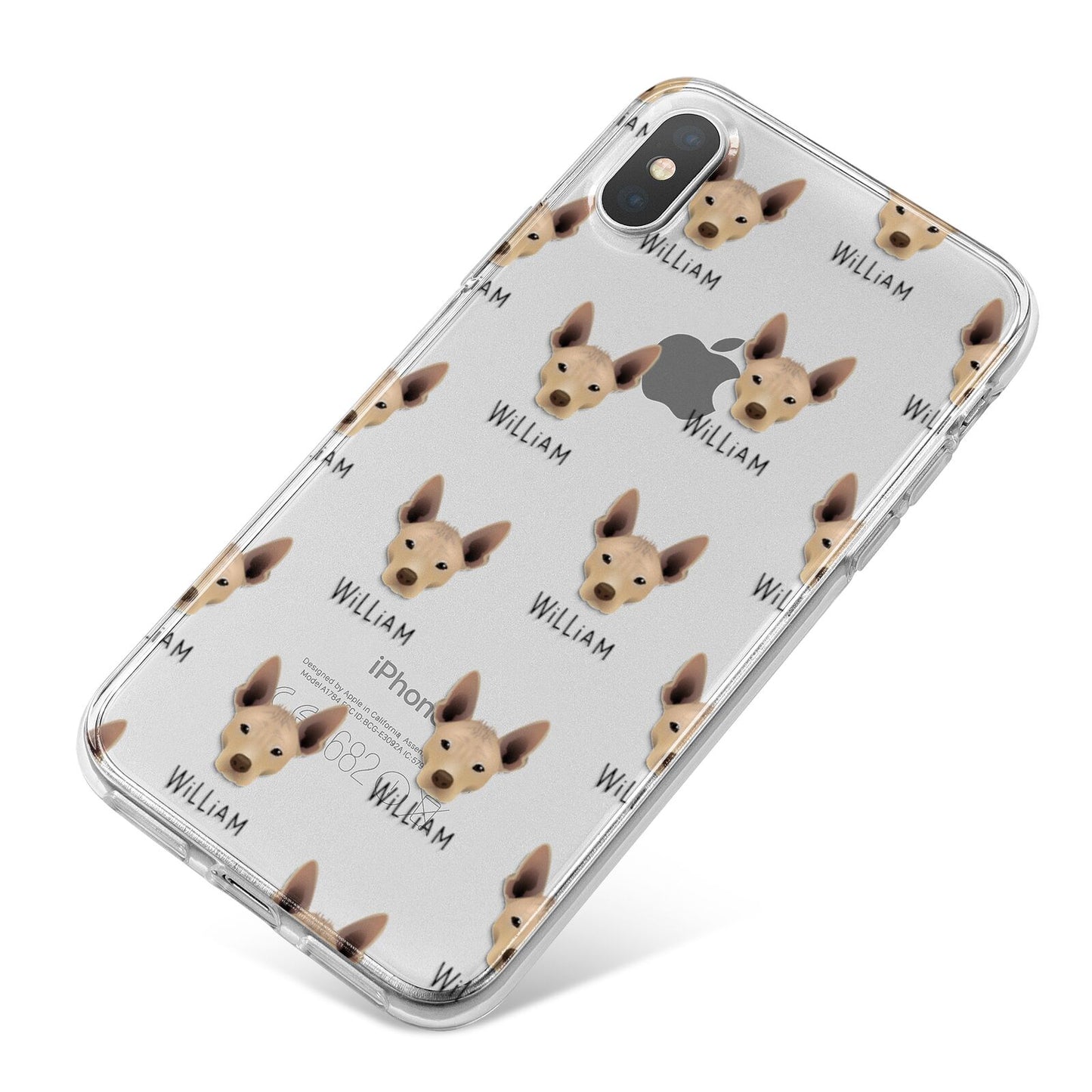 Mexican Hairless Icon with Name iPhone X Bumper Case on Silver iPhone