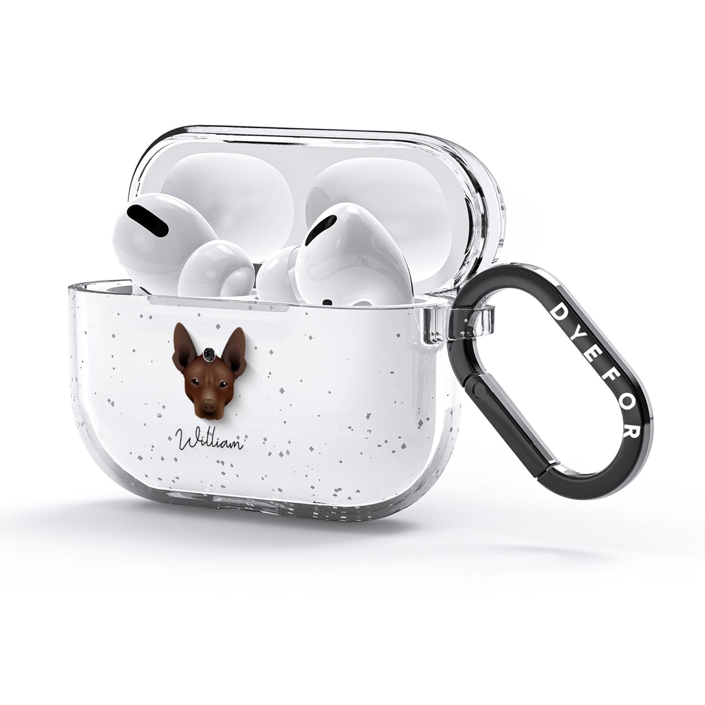 Mexican Hairless Personalised AirPods Glitter Case 3rd Gen Side Image