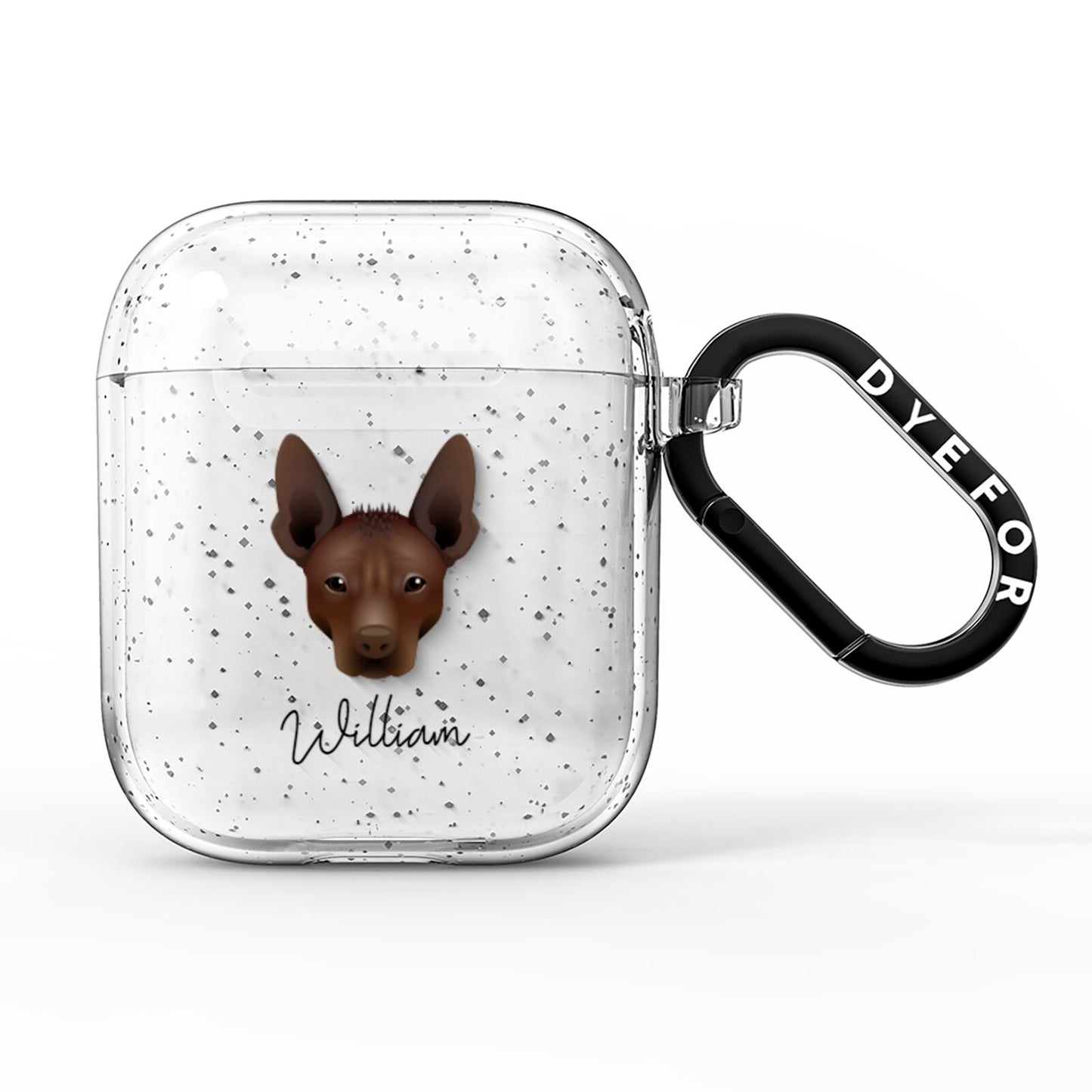 Mexican Hairless Personalised AirPods Glitter Case