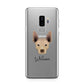 Mexican Hairless Personalised Samsung Galaxy S9 Plus Case on Silver phone
