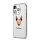 Mexican Hairless Personalised iPhone 14 Pro Clear Tough Case Silver Angled Image