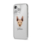 Mexican Hairless Personalised iPhone 14 Pro Max Clear Tough Case Silver Angled Image