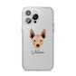 Mexican Hairless Personalised iPhone 14 Pro Max Clear Tough Case Silver
