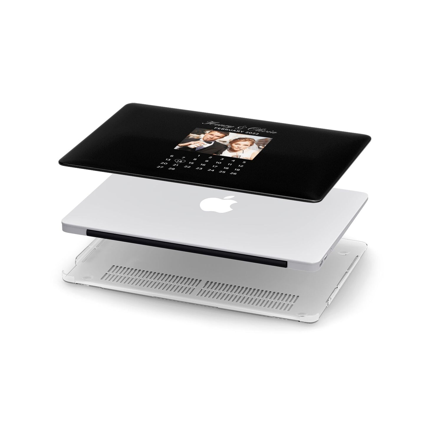 Milestone Date Personalised Photo Apple MacBook Case in Detail