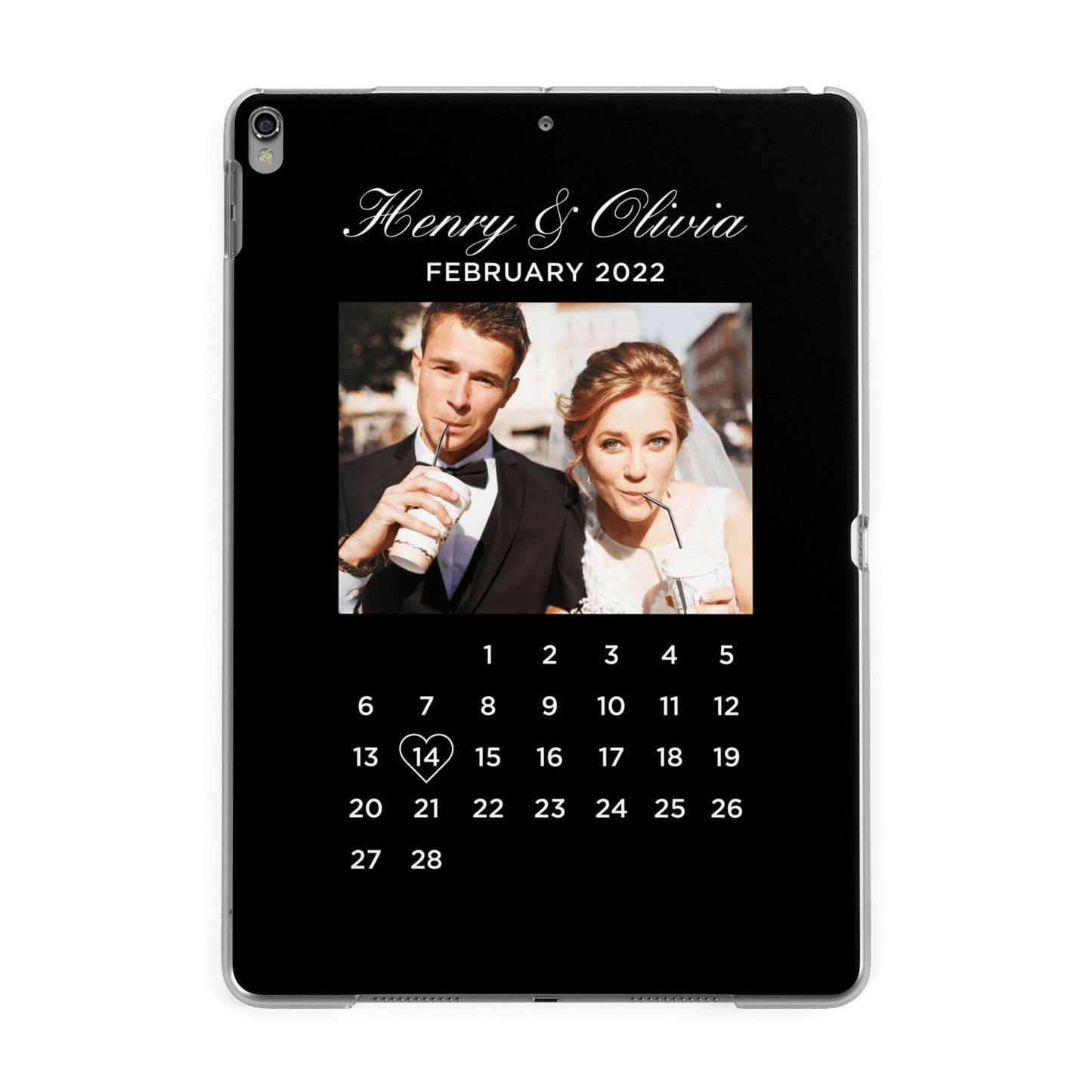 Milestone Date Personalised Photo Apple iPad Grey Case
