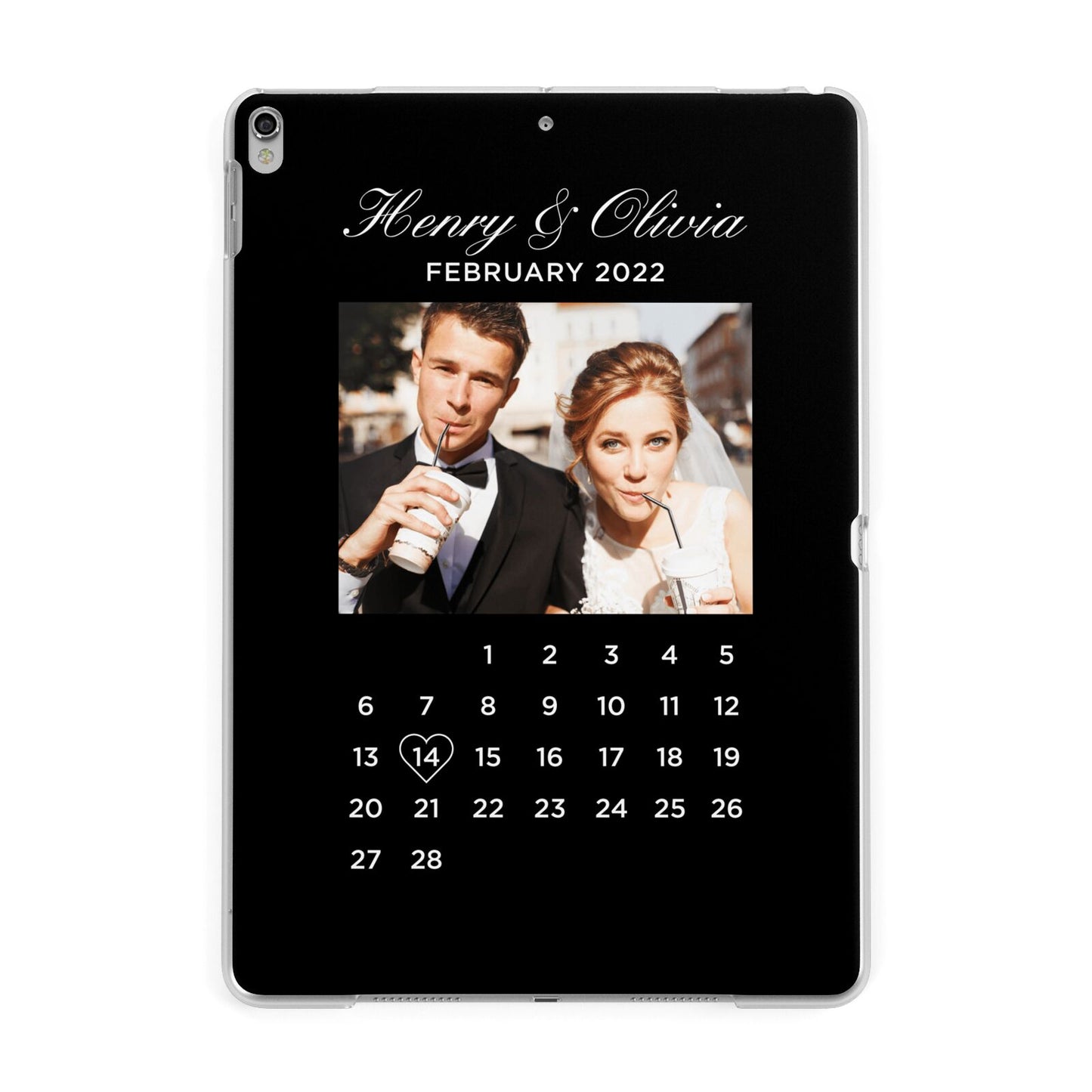 Milestone Date Personalised Photo Apple iPad Silver Case