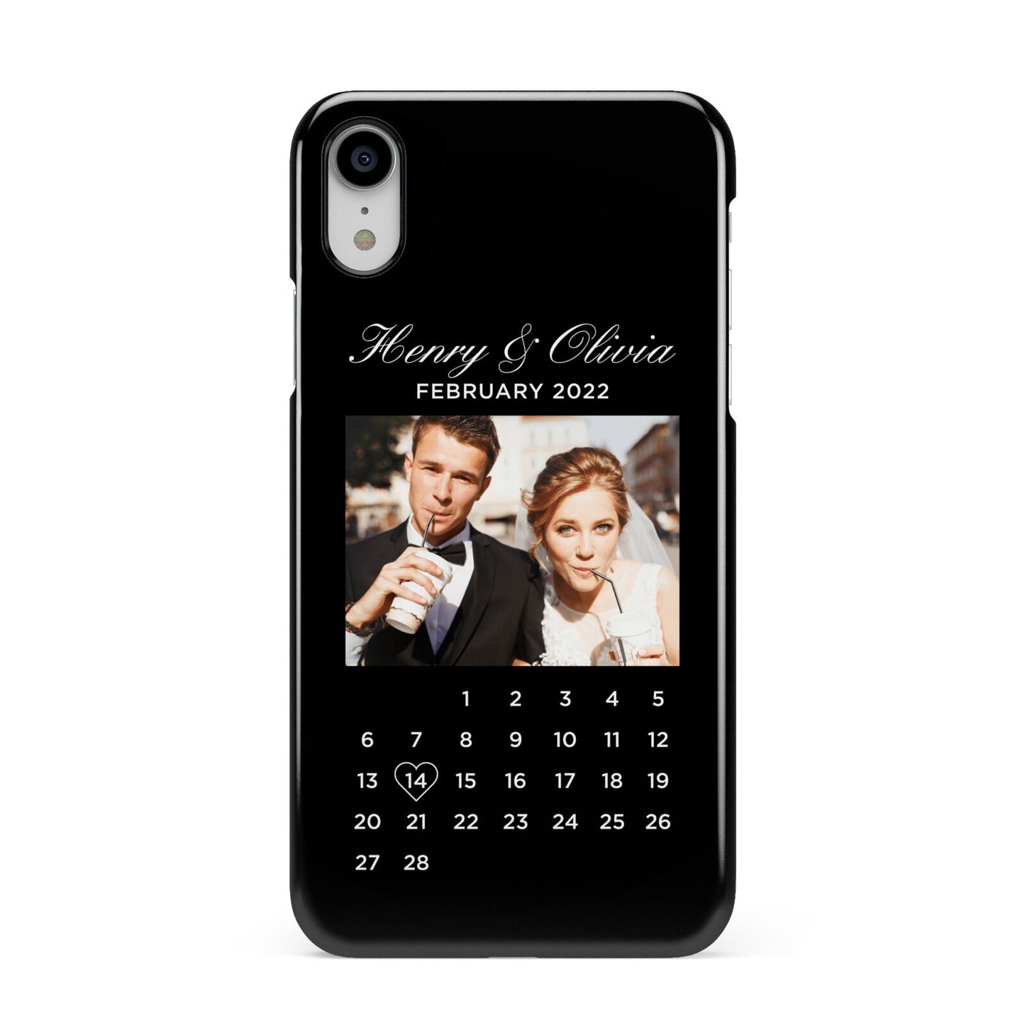Milestone Date Personalised Photo Apple iPhone XR White 3D Snap Case