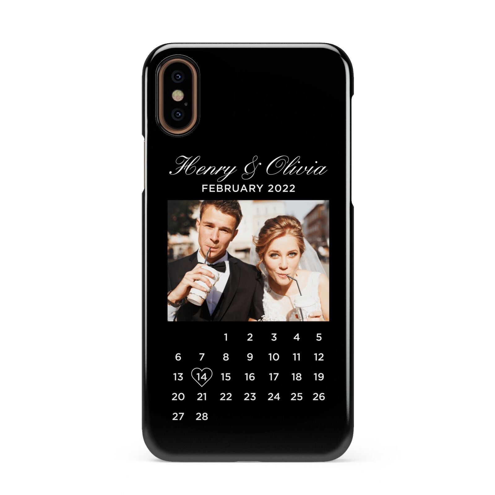 Milestone Date Personalised Photo Apple iPhone XS 3D Snap Case