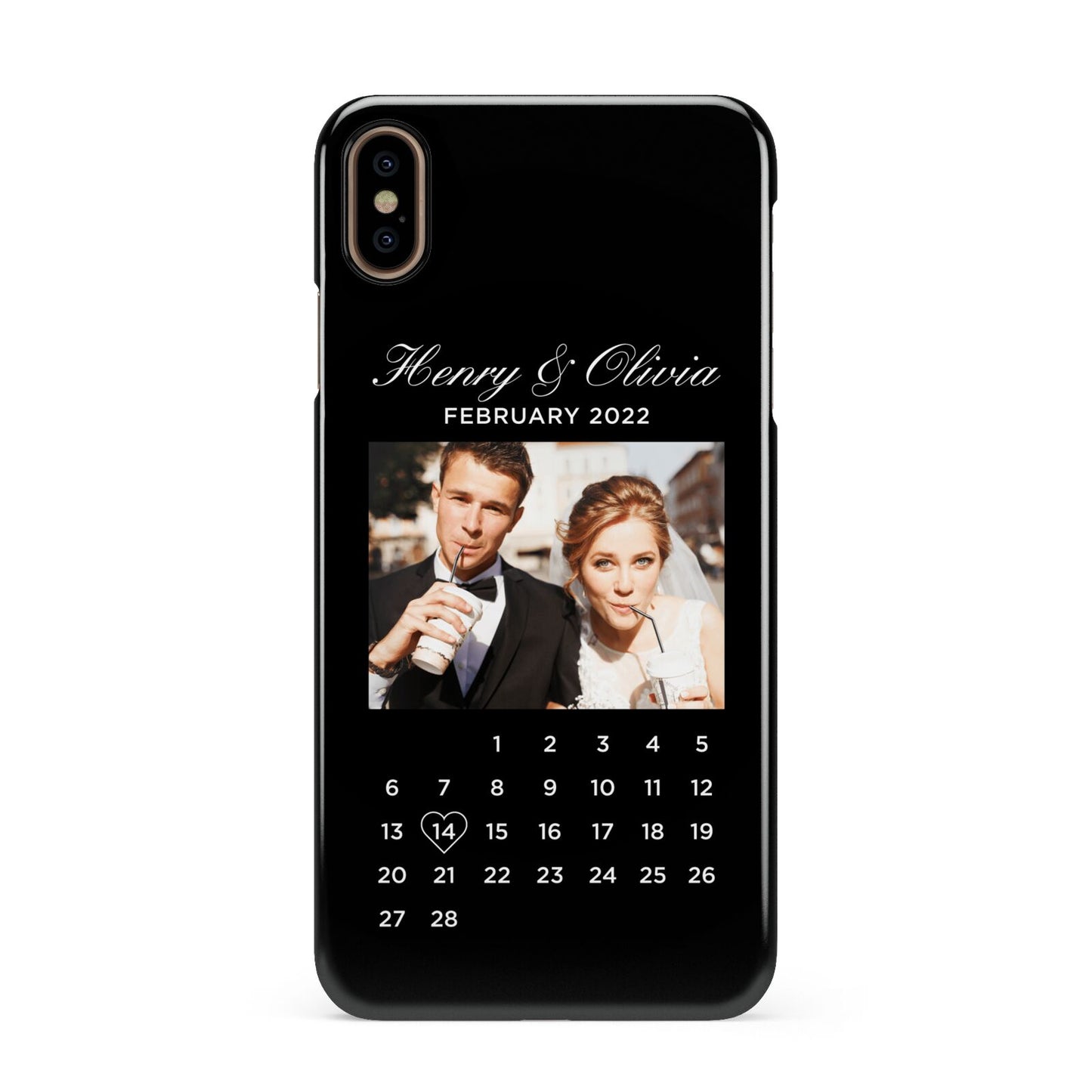 Milestone Date Personalised Photo Apple iPhone Xs Max 3D Snap Case