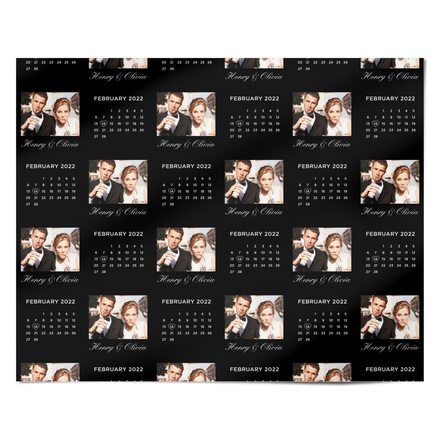 Milestone Date Personalised Photo Personalised Wrapping Paper Alternative