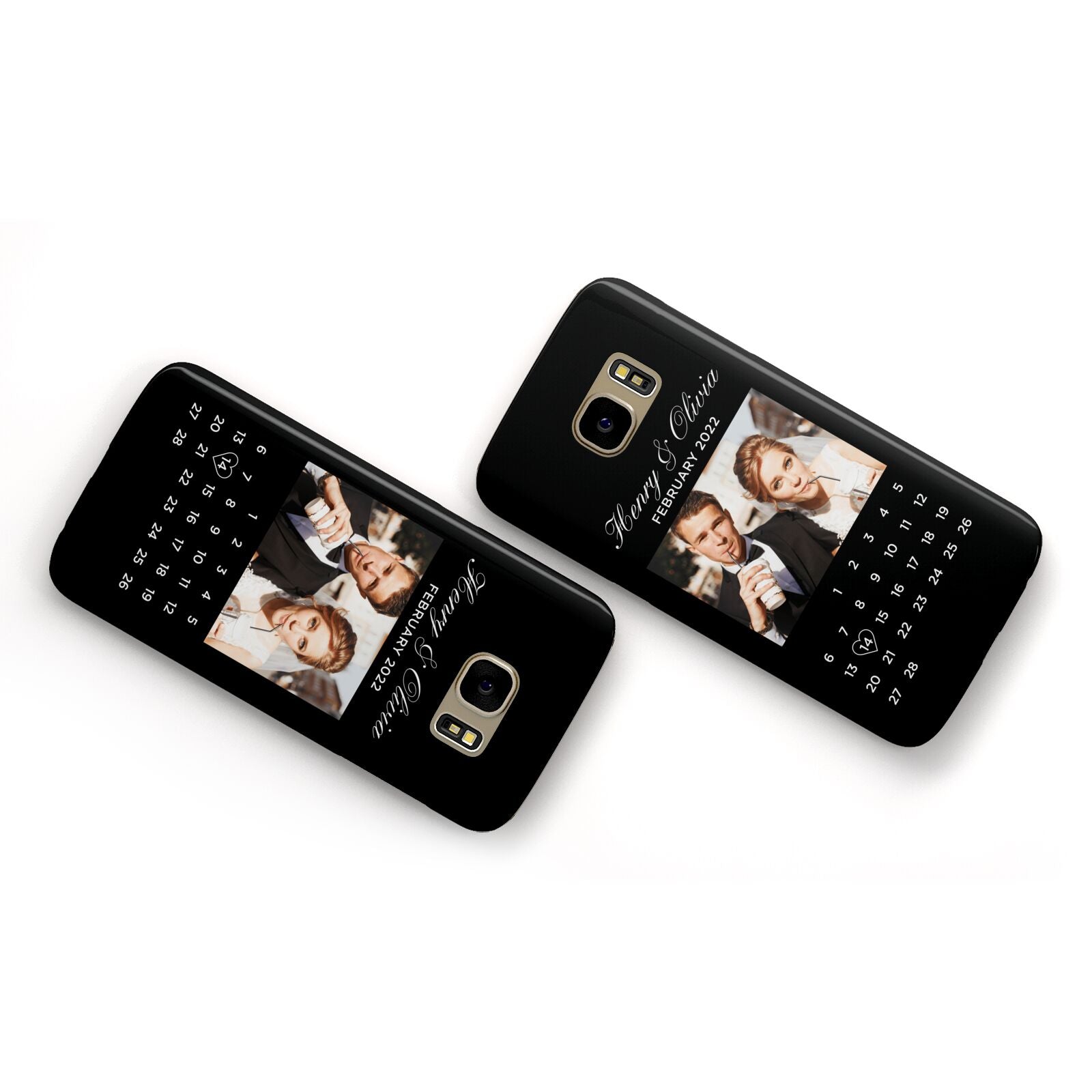 Milestone Date Personalised Photo Samsung Galaxy Case Flat Overview
