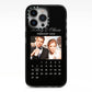 Milestone Date Personalised Photo iPhone 13 Pro Black Impact Case on Silver phone