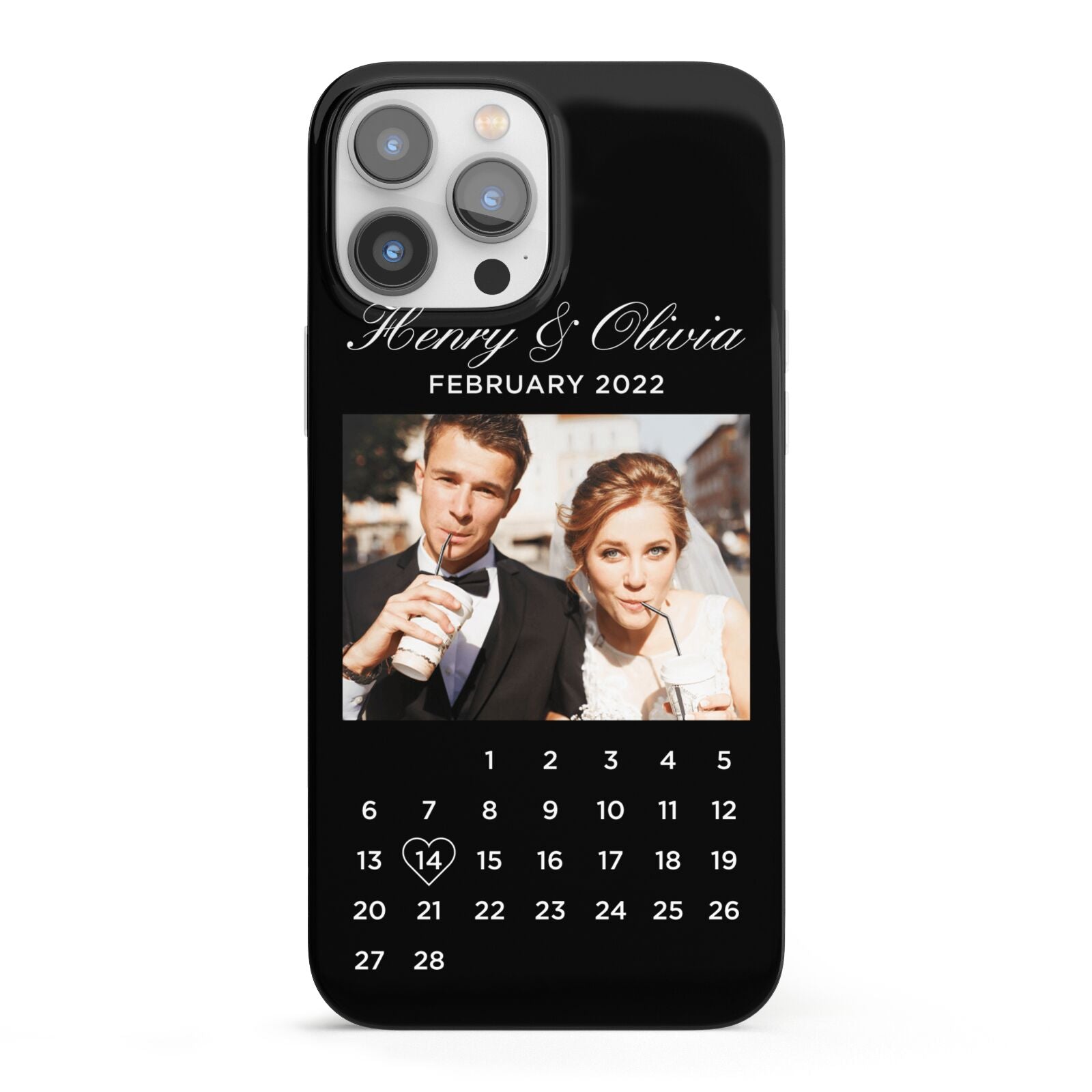 Milestone Date Personalised Photo iPhone 13 Pro Max Full Wrap 3D Snap Case
