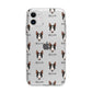 Miniature Bull Terrier Icon with Name Apple iPhone 11 in White with Bumper Case