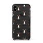 Miniature Bull Terrier Icon with Name Apple iPhone Xs Max Impact Case Black Edge on Black Phone