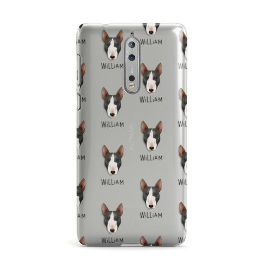 Miniature Bull Terrier Icon with Name Nokia Case