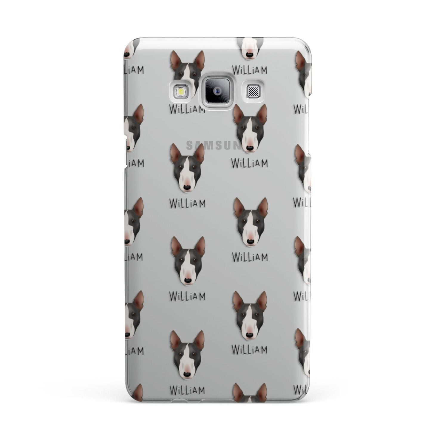 Miniature Bull Terrier Icon with Name Samsung Galaxy A7 2015 Case