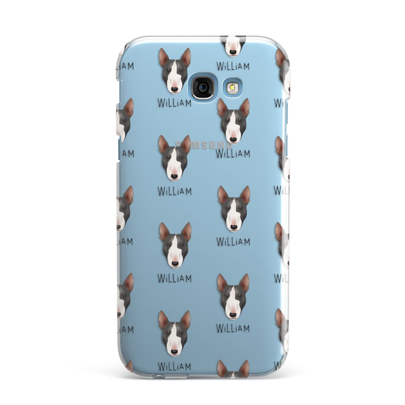 Miniature Bull Terrier Icon with Name Samsung Galaxy A7 2017 Case