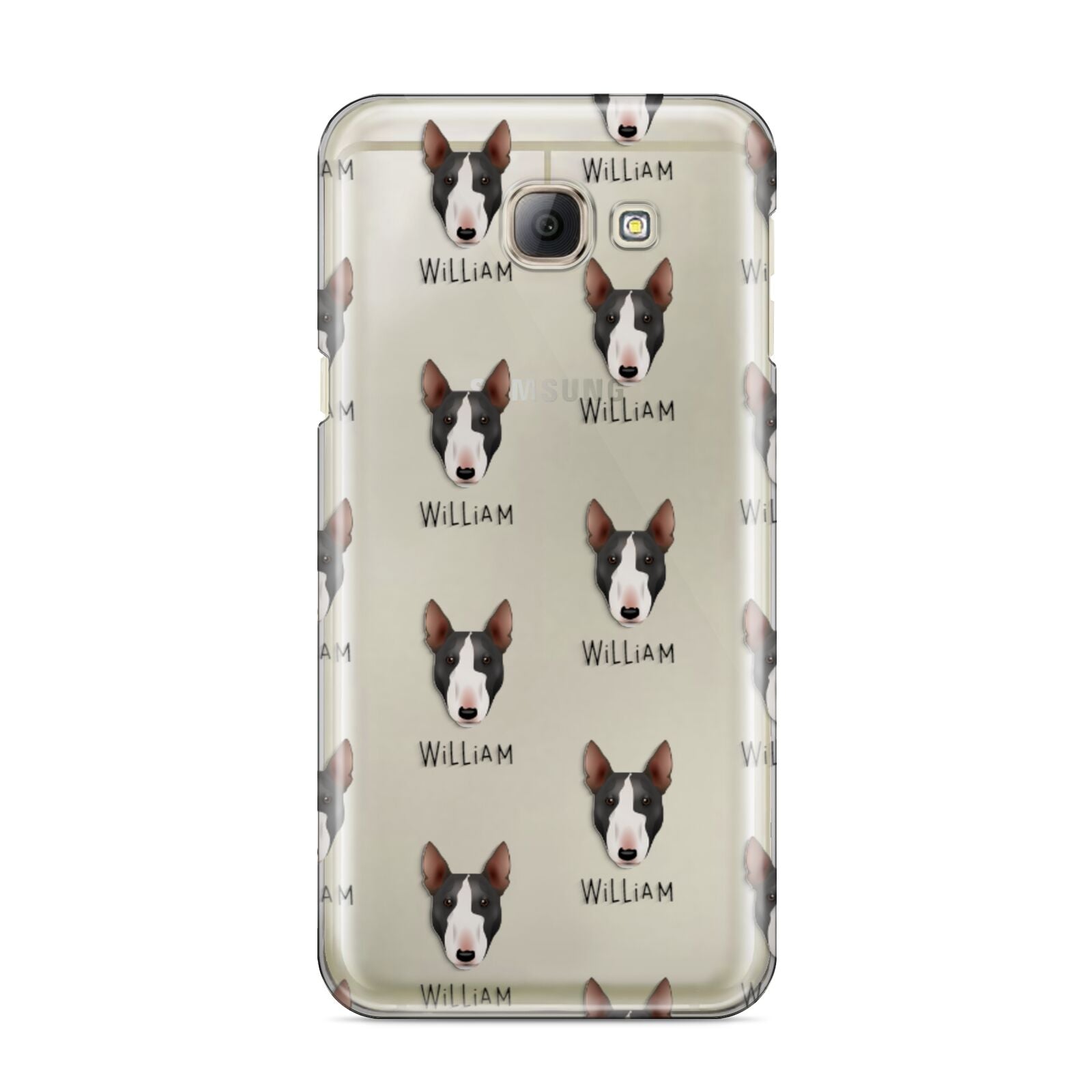 Miniature Bull Terrier Icon with Name Samsung Galaxy A8 2016 Case