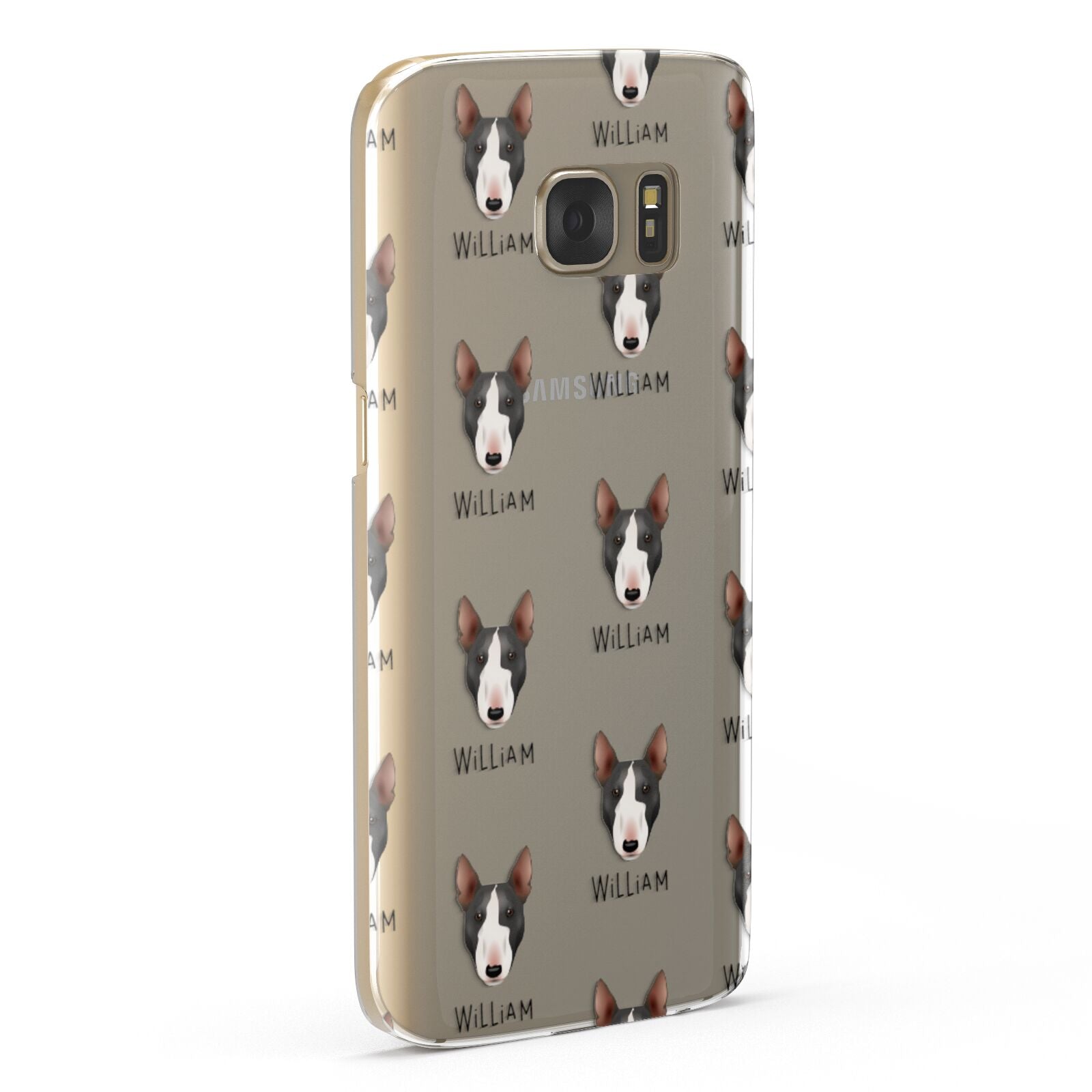 Miniature Bull Terrier Icon with Name Samsung Galaxy Case Fourty Five Degrees