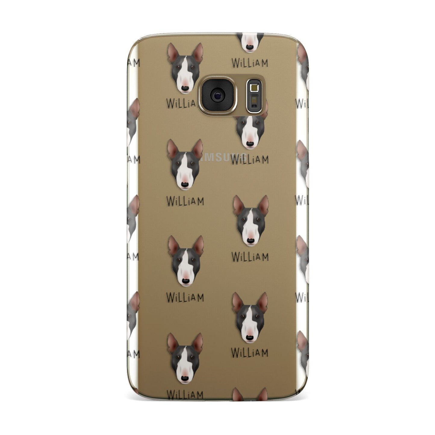 Miniature Bull Terrier Icon with Name Samsung Galaxy Case