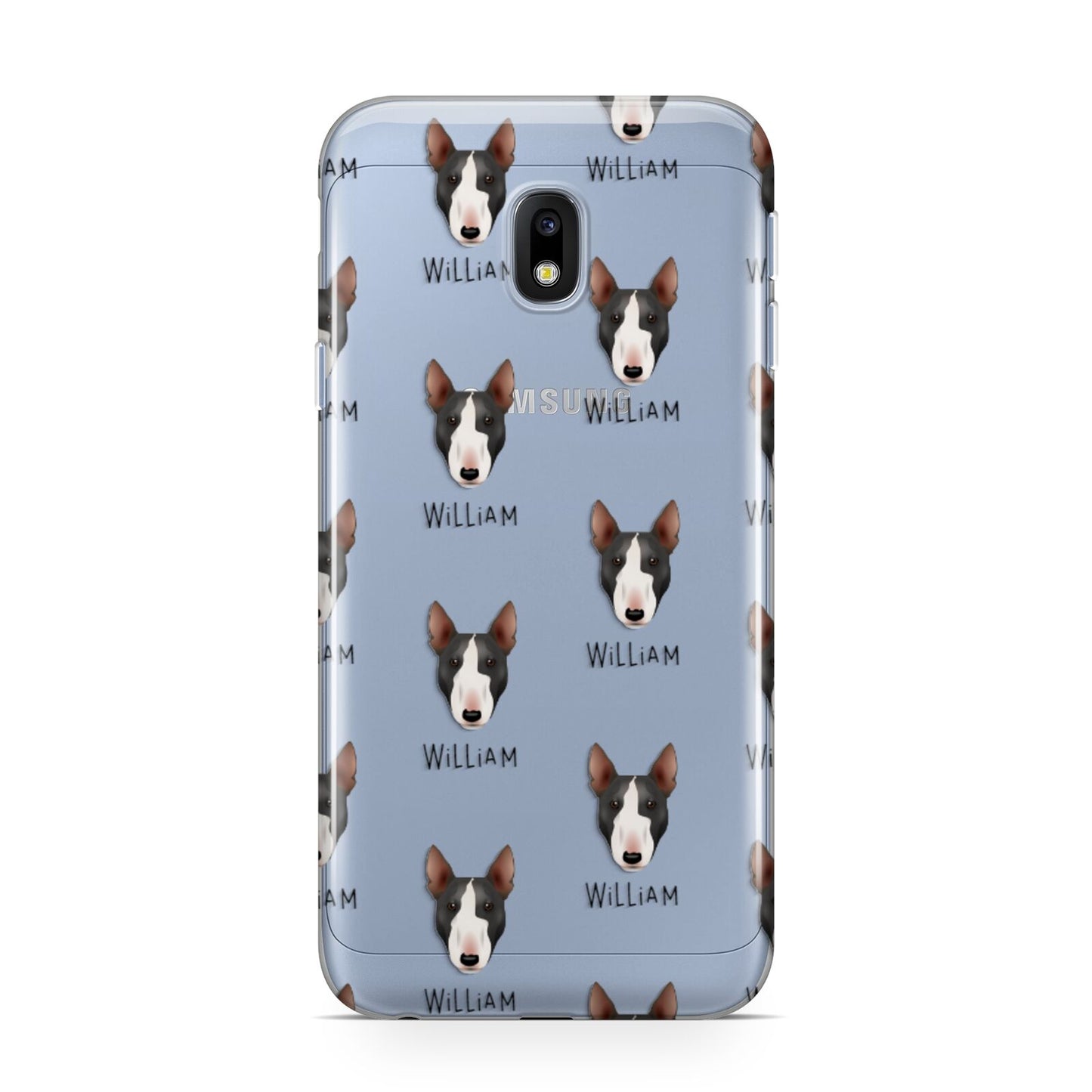 Miniature Bull Terrier Icon with Name Samsung Galaxy J3 2017 Case