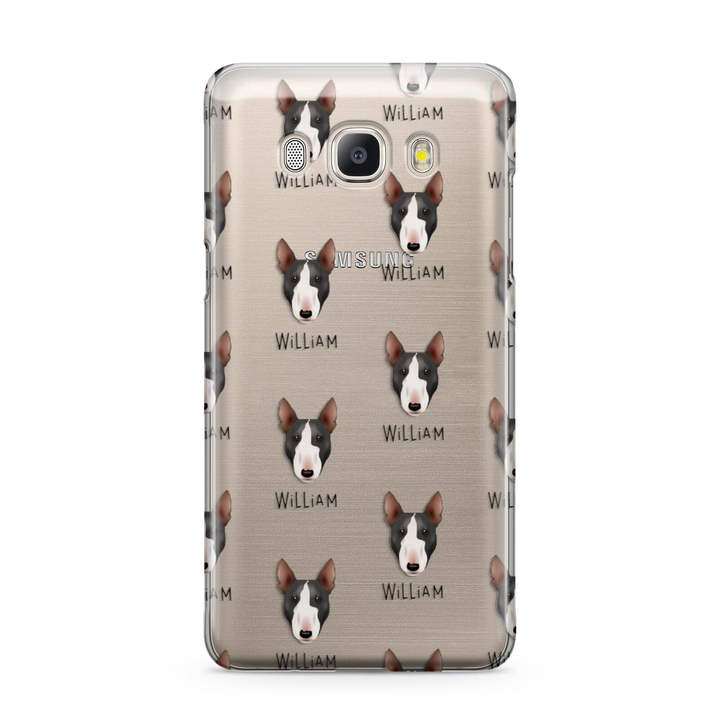 Miniature Bull Terrier Icon with Name Samsung Galaxy J5 2016 Case