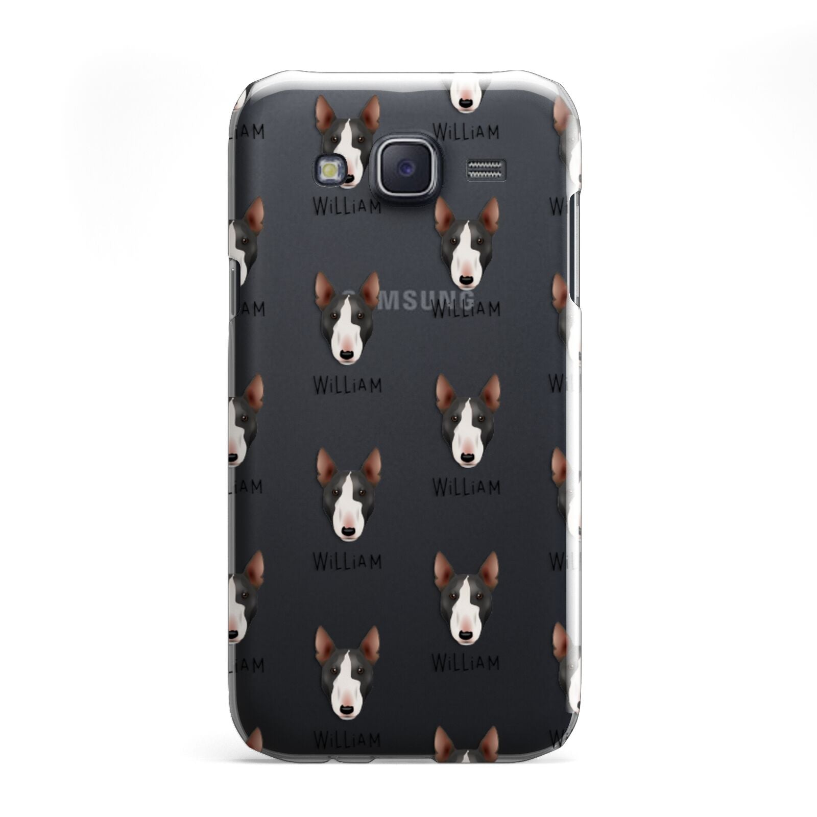 Miniature Bull Terrier Icon with Name Samsung Galaxy J5 Case