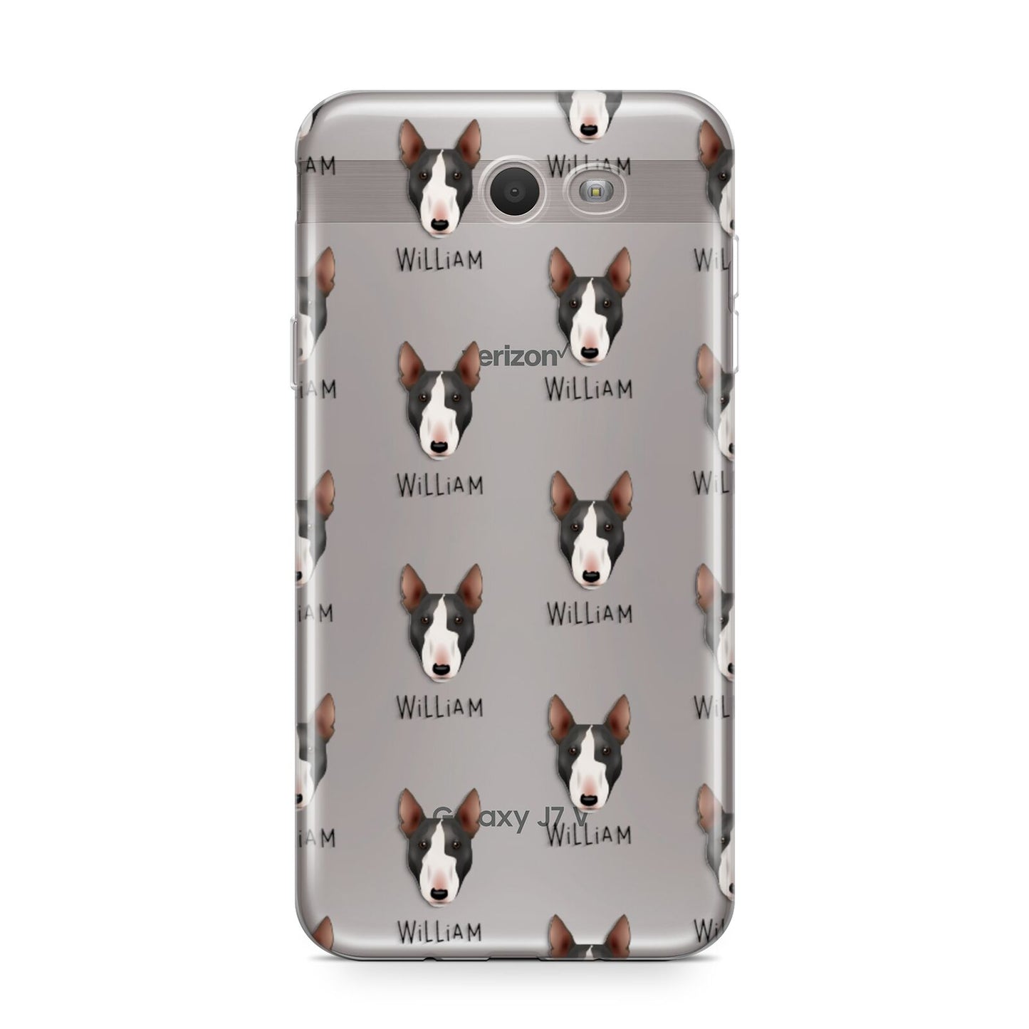 Miniature Bull Terrier Icon with Name Samsung Galaxy J7 2017 Case