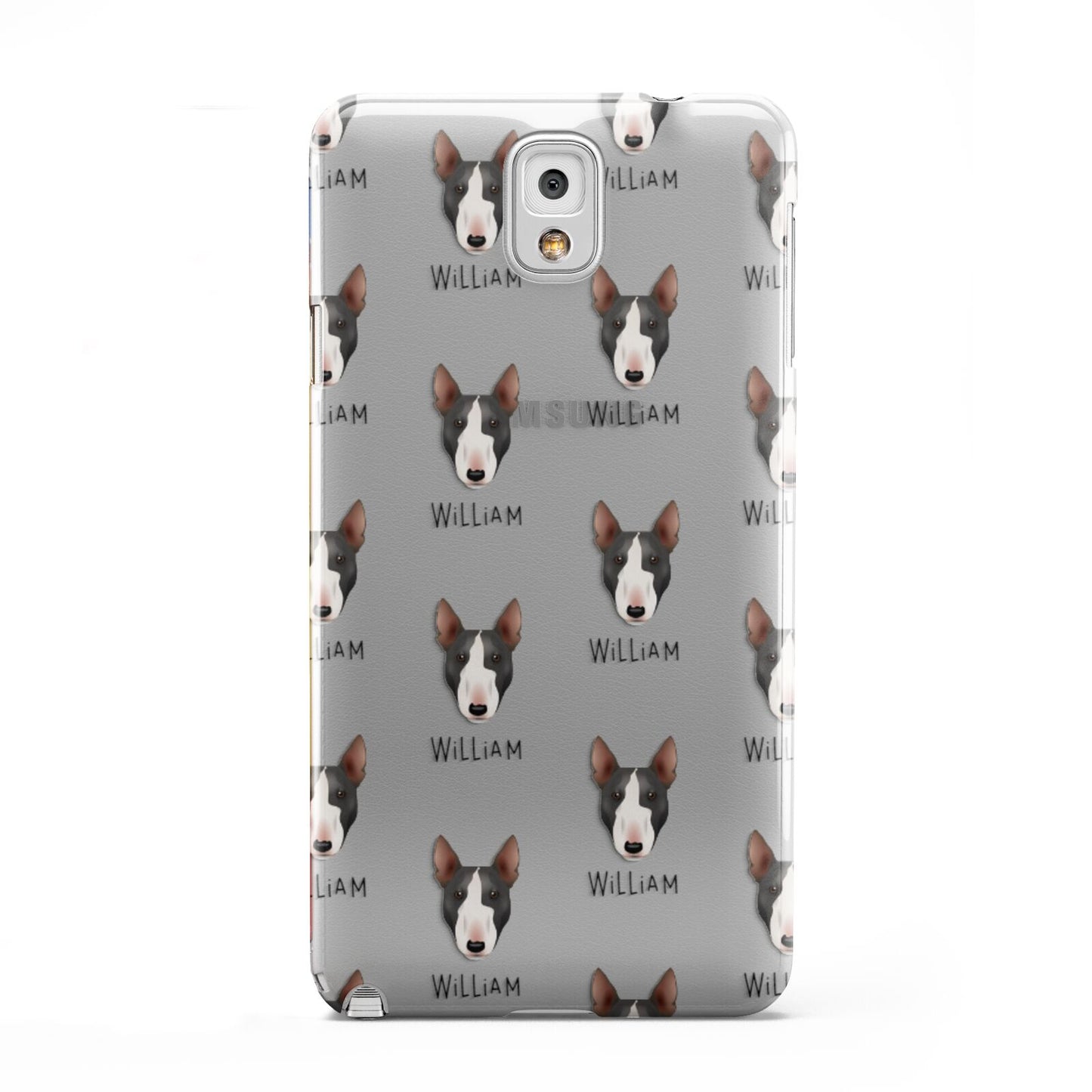 Miniature Bull Terrier Icon with Name Samsung Galaxy Note 3 Case