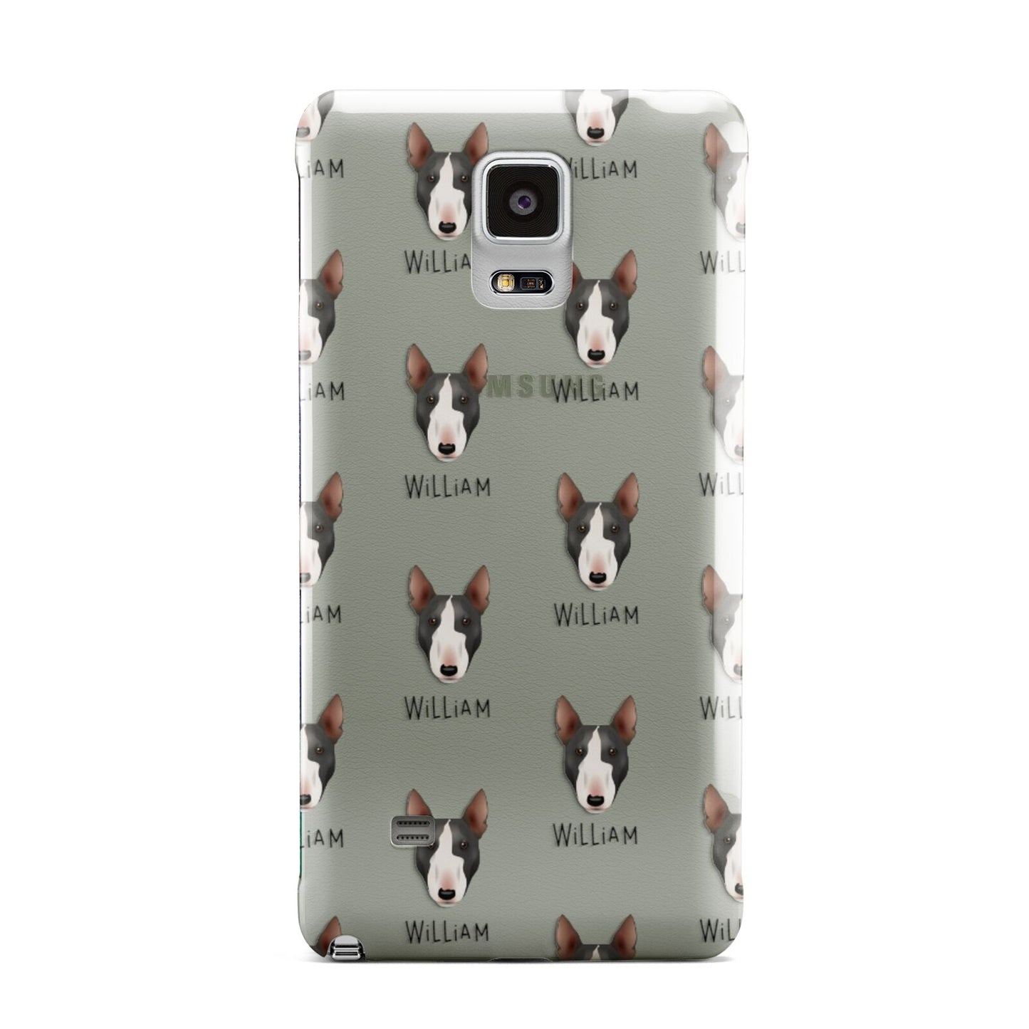 Miniature Bull Terrier Icon with Name Samsung Galaxy Note 4 Case