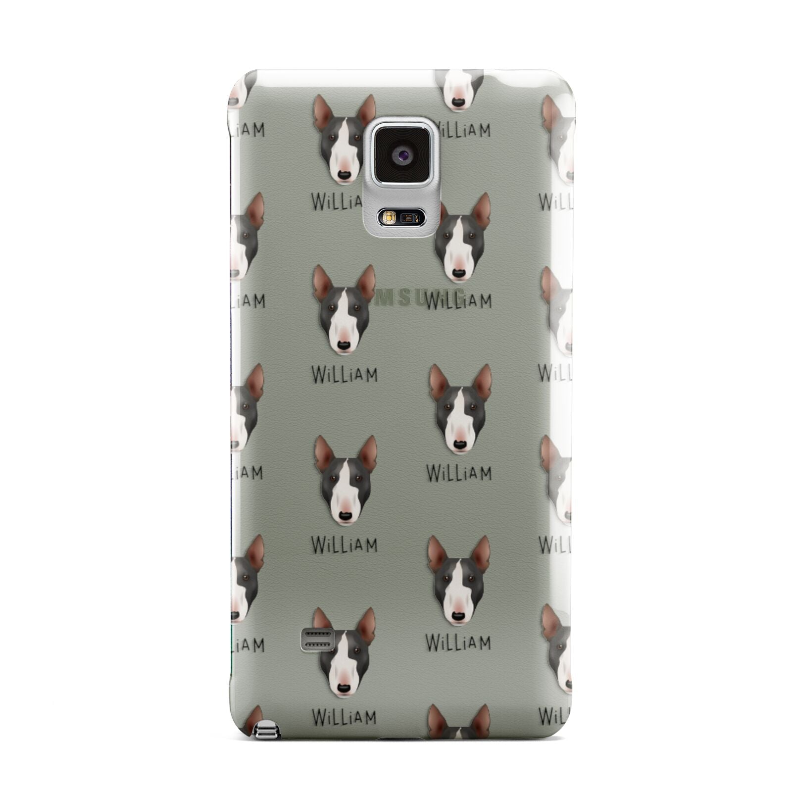Miniature Bull Terrier Icon with Name Samsung Galaxy Note 4 Case